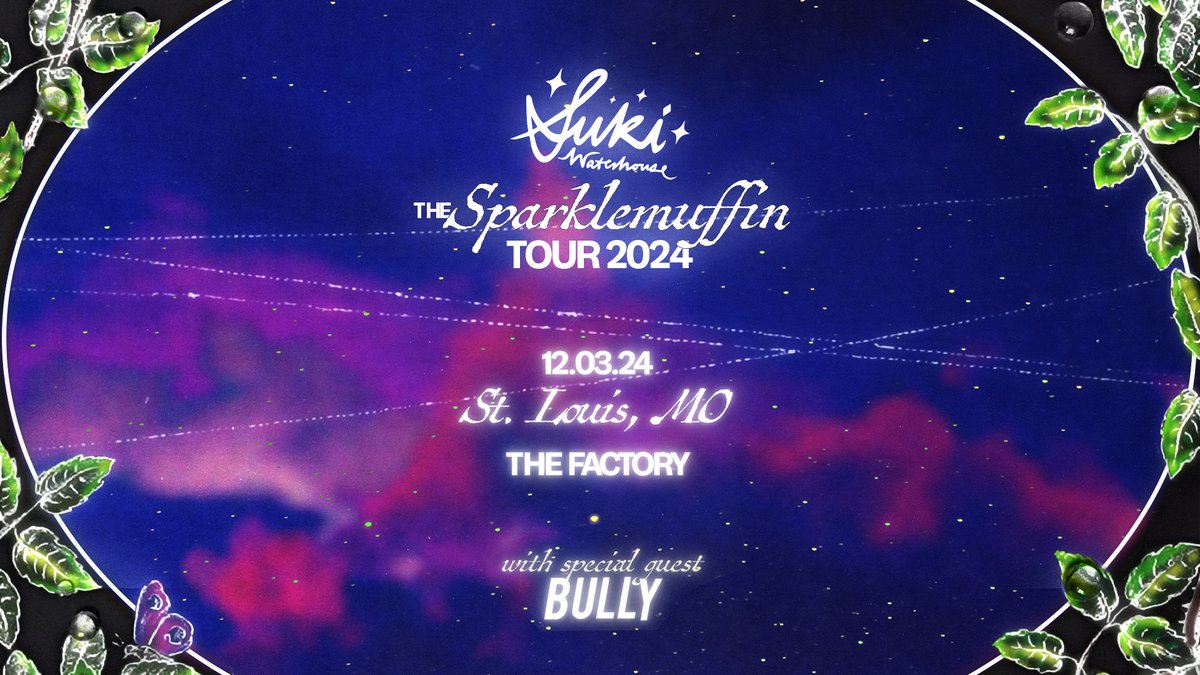🌹 𝙅𝙐𝙎𝙏 𝘼𝙉𝙉𝙊𝙐𝙉𝘾𝙀𝘿 | Suki Waterhouse is bringing her Sparklemuffin Tour w/ special guest Bully to #TheFactorySTL on December 3rd! 🚨 PRESALE SIGNUP | fctry.live/SukiPresale 🎟️ Tickets On Sale Fri. (5.10) | fctry.live/suki