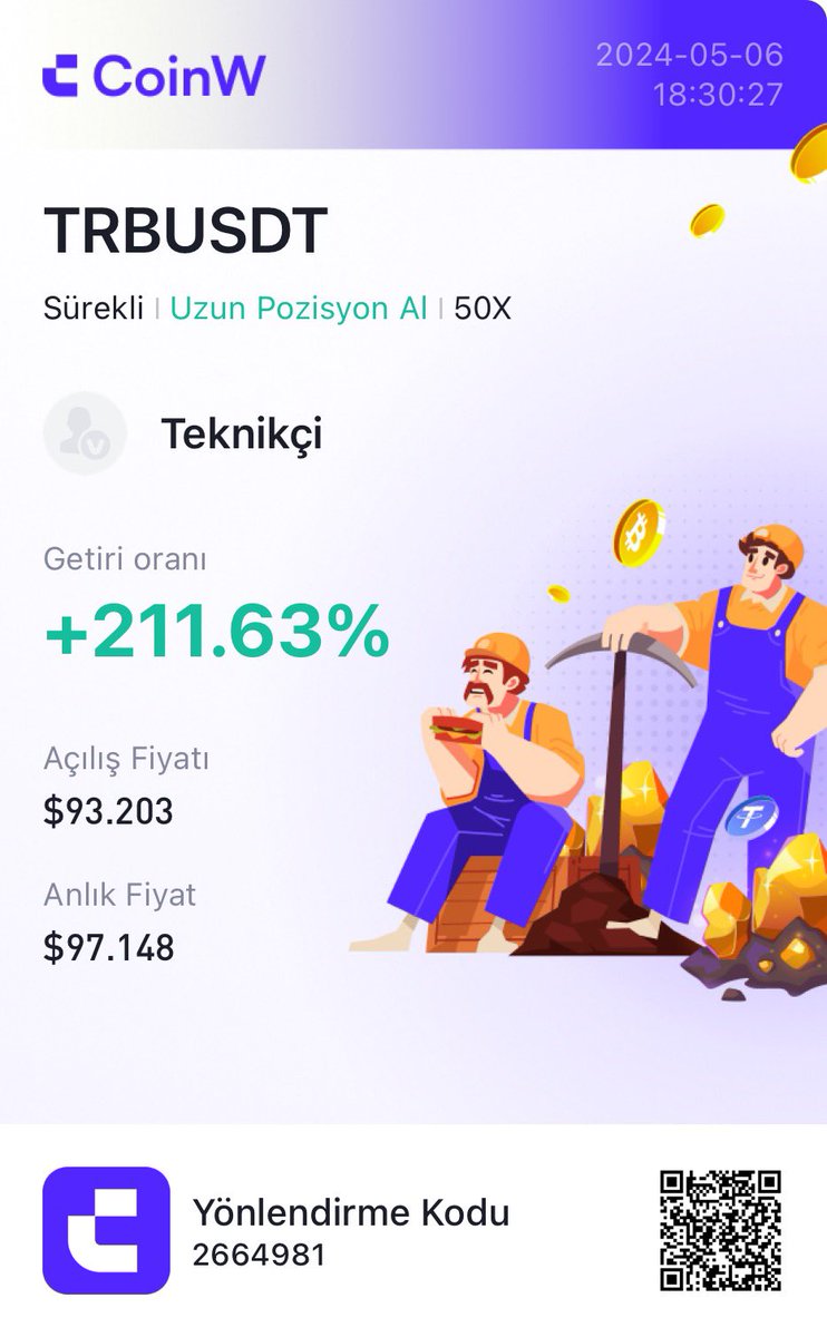 Market yanarken TRB saçını tararmış gardaşş 

@CoinW_Turkiye @soniashaw_coinw