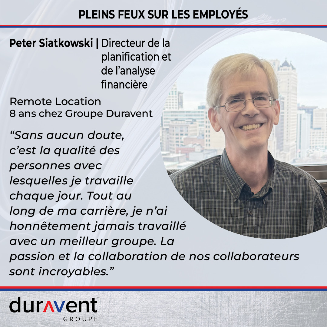 We shine a well-deserved light on Peter Siatkowski, who has been an integral part of the Duravent Group family for eight years. 

#DuraventGroup #BuildForTheFuture