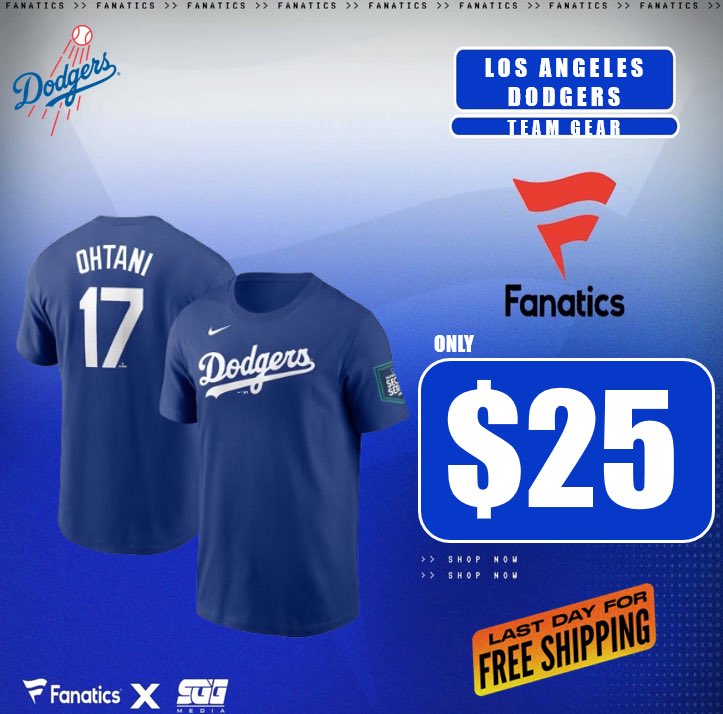 SHOHEI OHTANI DODGERS SALE, @Fanatics 🏆 DODGERS FANS‼️Gear up for the new season and get your Shohei Ohtani LA Dodgers shirt for ONLY $25 with FREE SHIPPING using this PROMO LINK: fanatics.93n6tx.net/OHTANISALE📈 HURRY! SUPPLIES GOING FAST🤝