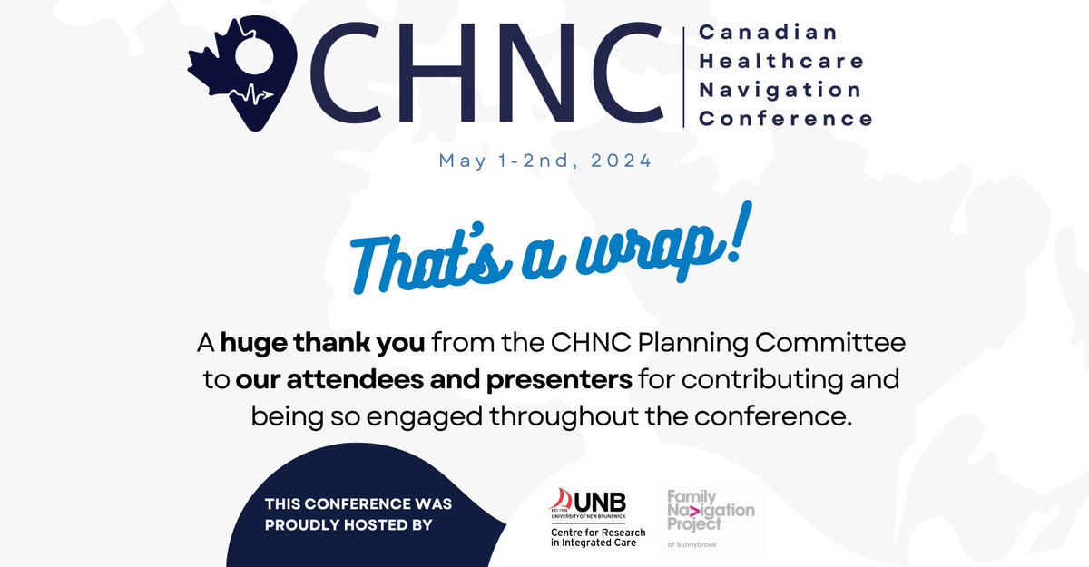And that's a wrap! The conference ended successfully with over 250 attendees and 40 speakers. Thank you to everyone for contributing and engaging! Stay tuned to learn about CHNC 2025 - chnconference.ca/about/news-upd…

#healthresearch
#conference
#canada
#event
#healthcareinnovations