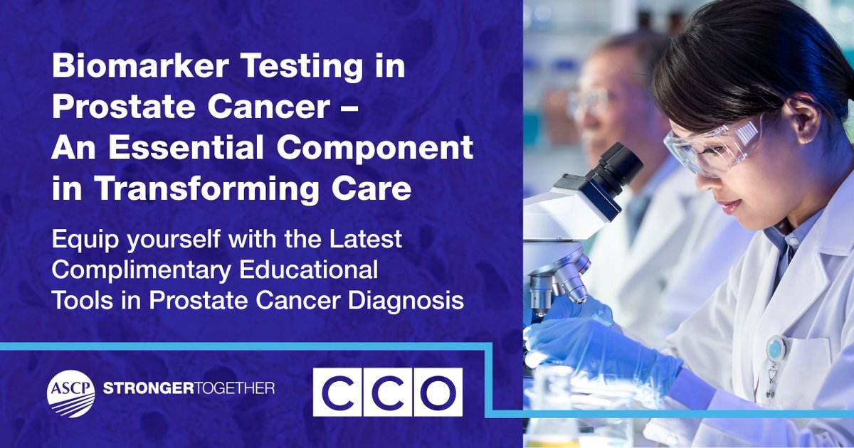 Equip yourself & the entire multidisciplinary team with the latest in #prostatecancer diagnosis & care with the latest complimentary tools from ASCP & our partners. Access practical guidance for appropriate testing & detection methods for HRRm & more: bit.ly/3w8OaNj