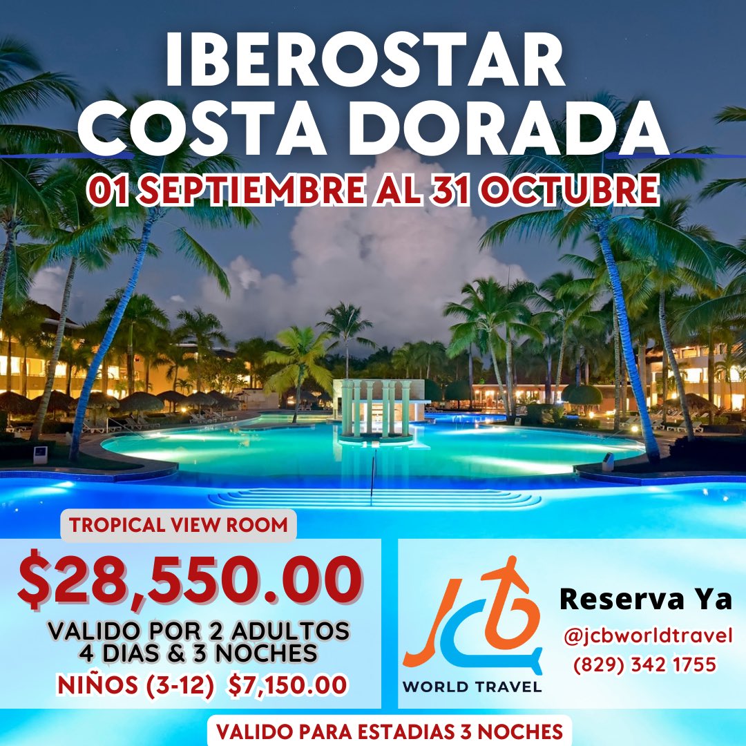 Oferta Disponible
Iberostar Costa Dorada 
Reserva con Nosotros ☀️
