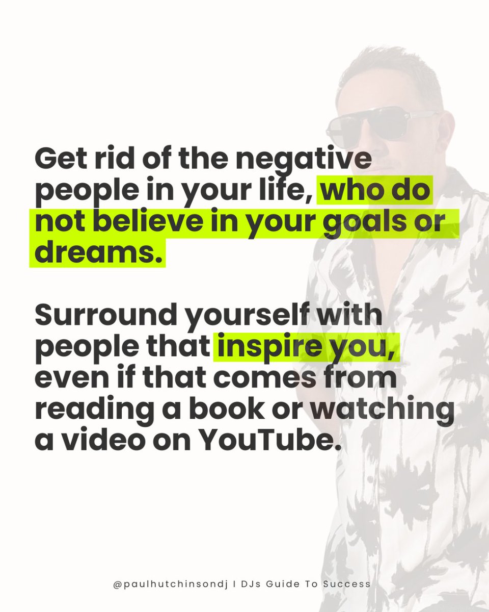 Get rid of the negative people in your life, who do not believe in your goals or dreams.
Surround yourself with people that inspire you, even if that comes from reading a book or watching a video on YouTube.

#mondaymotivation #motivationalmonday #positiveenergy