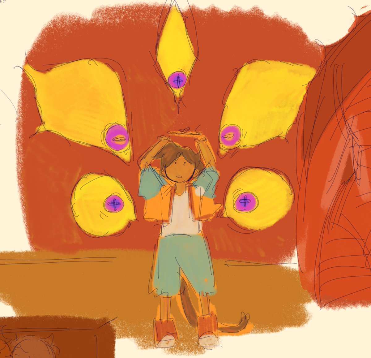 Ola I’m Pochi! I’ve been into the show since 2022 (just after s3 specials)
I love nezha a lot
I don’t have spice to add rlly, I like jellyfish a lot too
And here’s some stuff I’ve drawn that I rlly like