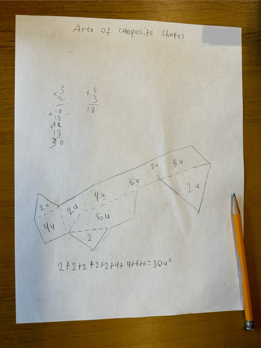 Finding the area of composite shapes is fun! What is the area of your composite design if a green triangle = 2 units square? @GS_Gators