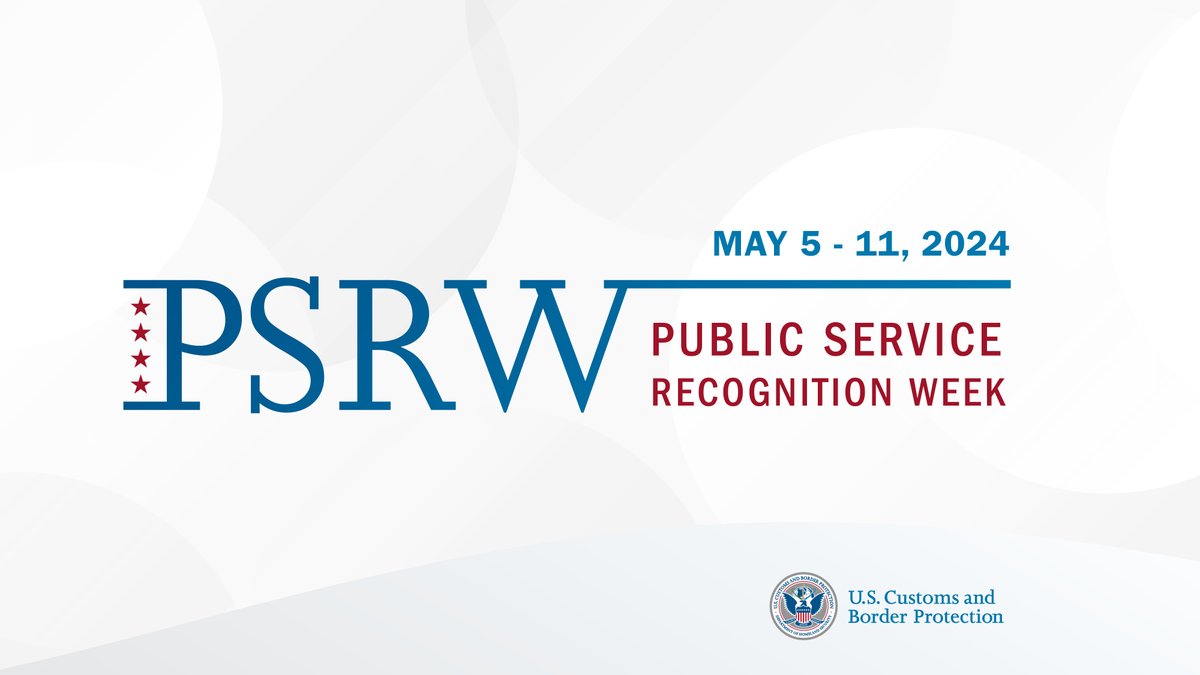 Each day, over 60,000 CBP personnel are on the frontline contributing to our mission of securing our borders and facilitating legitimate trade and travel - while also performing rescues and helping those in need. I'm honored to serve alongside them. #PSRW2024