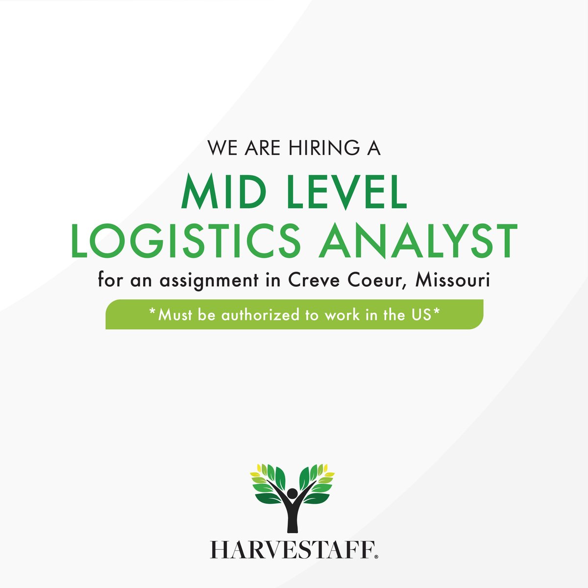 We are hiring an Mid Level Logistics Analyst for an assignment in Creve Coeur, Missouri, to apply and for more information please visit the following link:

job.harvestaff.com/41571_Logistic…

#LogisticsAnalyst #Missouri #Job #Jobs #HiringNow #JobAlert #Hiring #Vacancy