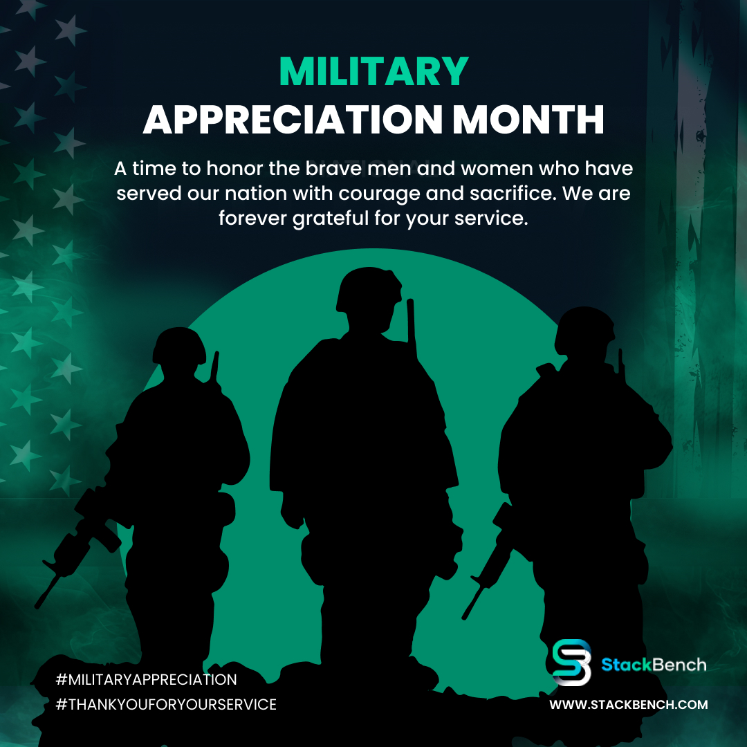 Military Appreciation Month - A time to honor the brave men and women who have served our nation with courage and sacrifice. We are forever grateful for your service.

#MilitaryAppreciation #ThankYouForYourService