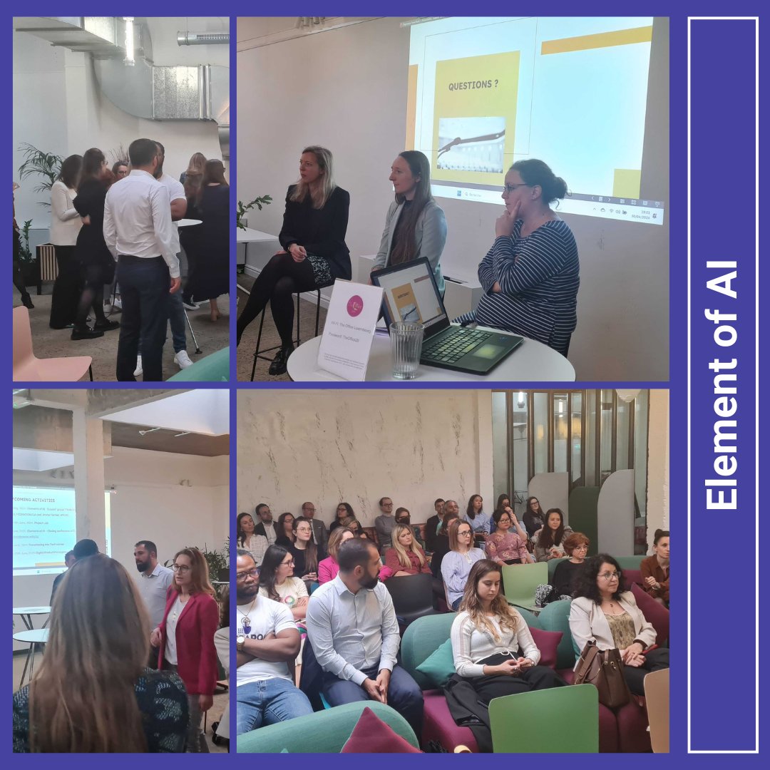 Our first support group around the MOOC Elements of AI welcomed more than 40 participants, last week, to talk about 'Legal, ethics & AI'! Thanks to all our partners and guest speakers. Don't miss the second support group on May 30th, 'Marketing & AI': forms.gle/X9zCwk9mwLUvjq…