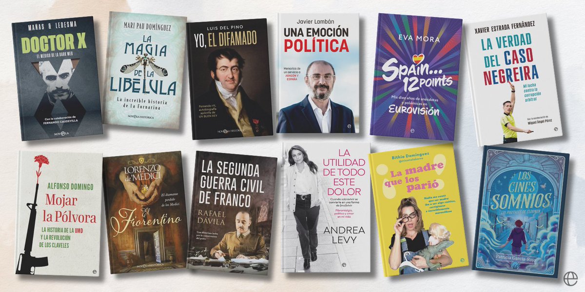 Historia (ensayo y novela) y memoria (política, profesional, personal, médica, televisiva) han marcado el mes de abril en La Esfera.
 
 📚#LecturaRecomendada #LaEsfera 
esferalibros.com/boletines/nuev…