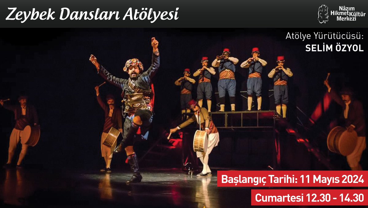 Zeybek Dansları Atölyesi Selim Özyol yürütücülüğünde 11 Mayıs’ta çalışmalarına başlıyor. ◾️Her Cumartesi 12:30-14:30 arası ◾️2 ay (8 hafta) Bilgi için: atolye@nhkm.org.tr 0216 414 22 39 #nhkm #kadıköy #nâzımhikmetkültürmerkezi #atolye #dans #zeybek #dansatölyesi