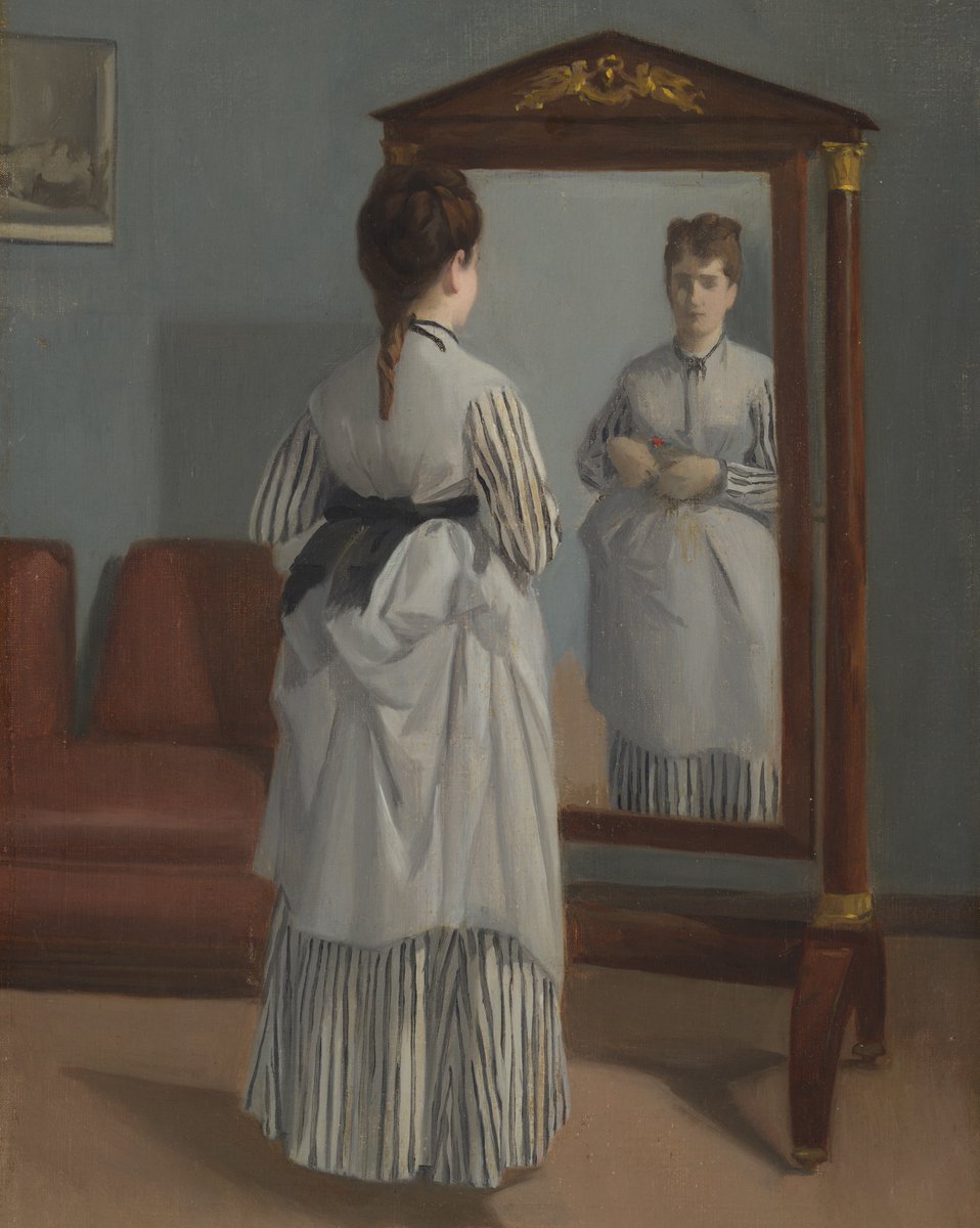 The painter and her portrait 🎨 

Eva Gonzalès died #OnThisDay in 1883. She was the only formal pupil of Edouard Manet. 

Find Manet’s ‘Eva Gonzalès’ and Gonzalès’s ‘The Full-length Mirror’ on display together in Room 44: bit.ly/3ragRoe