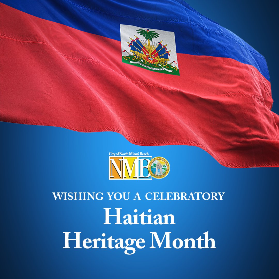 North Miami Beach is proud to have one of the largest Haitian-American populations in the United States. Our city has been enriched by Haitian culture and leaders both born in Haiti and those who trace their roots to Haiti.
#Haitian #HaitianHeritage