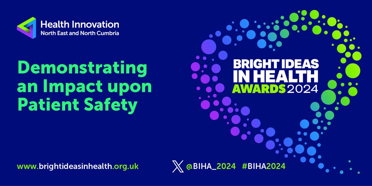 Enter the ‘Demonstrating an Impact upon Patient Safety’ category at #BIHA2024 if you can demonstrate a product or service that has had positive consequences for #patientsafety #qualityimprovment. Full criteria details can be found here 👇 brightideasinhealth.org.uk/?utm_source=tw… @HI_NENC