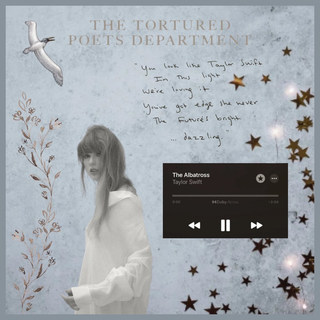 disneyswiftie91's tweet image. Spread my wings like a parachute
I&apos;m the albatross 🤍

#TSTTPD #TheTorturedPoetsDepartment 
@taylorswift13  @taylornation13