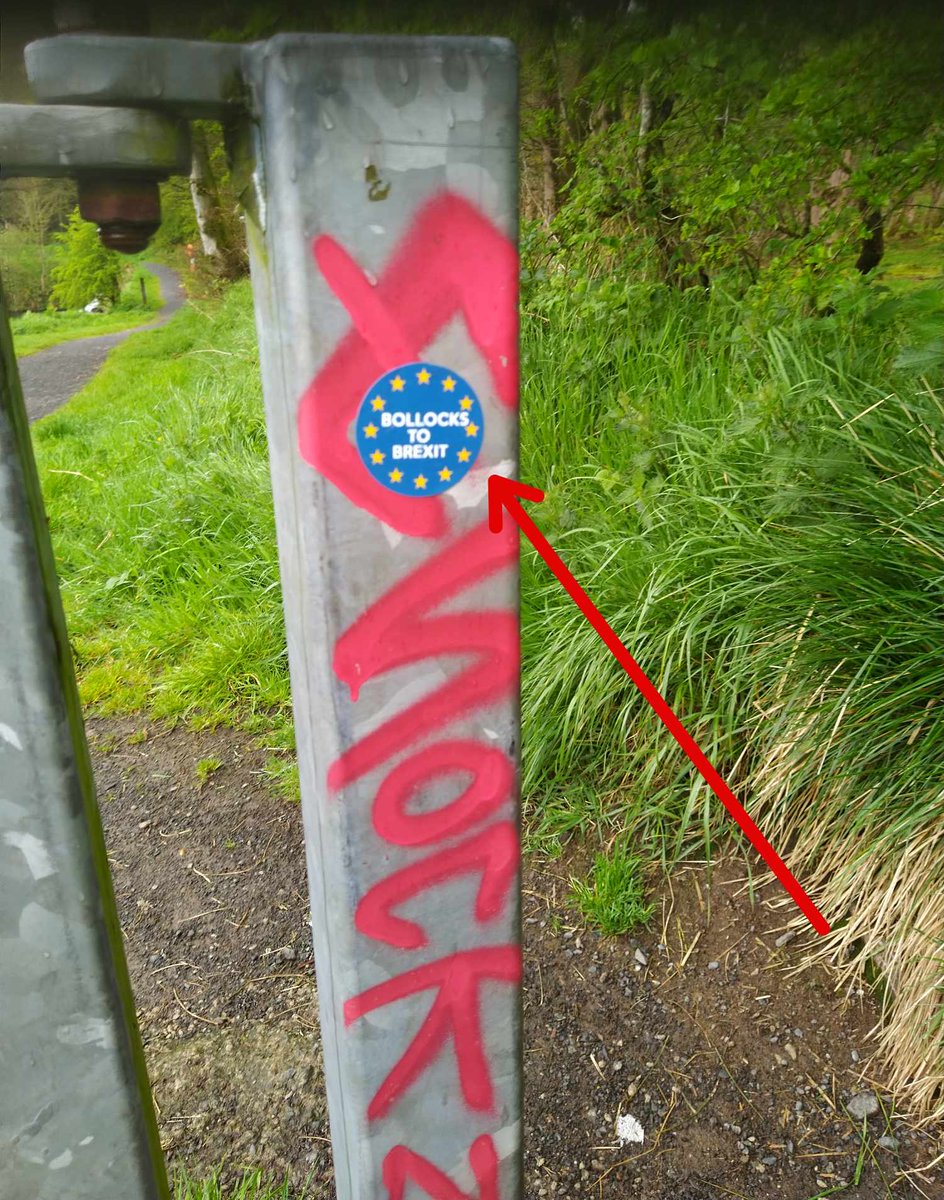 OK people can we find the person responsible for these stickers, it's not cool and was placed at a gate post where people have to pass it 😏