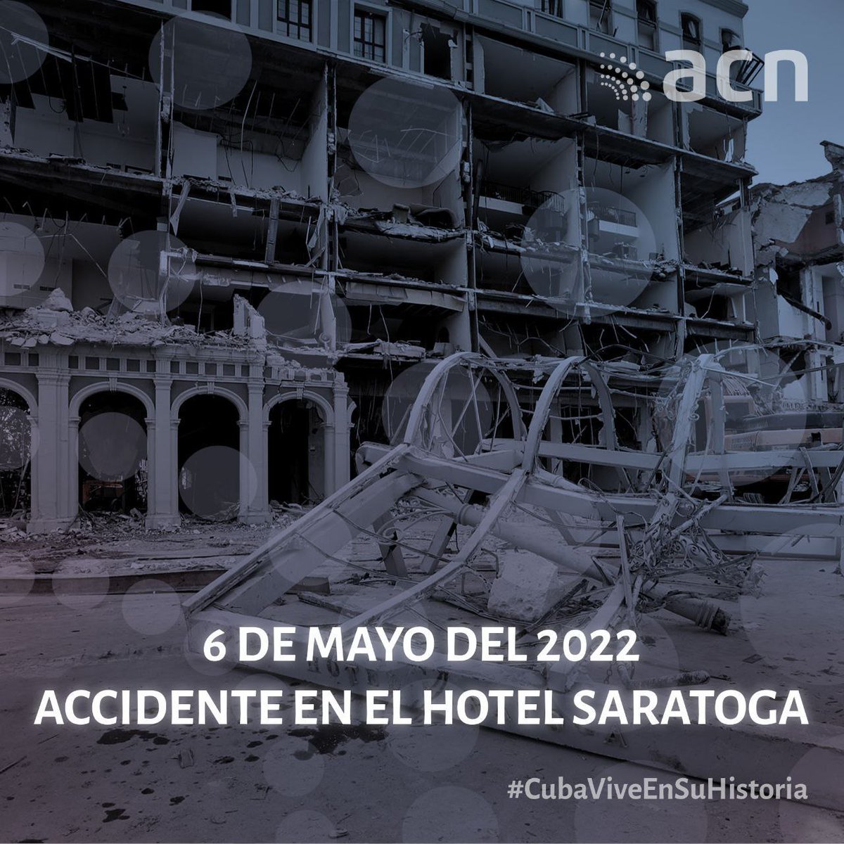 6 de mayo de 2022 dos años del trágico accidente del hotel Saratoga. #TenemosMemoria #Cuba #CiegodeAvila