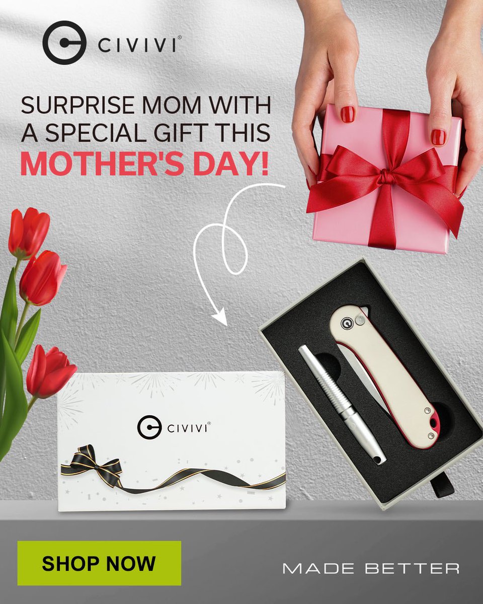 This Mother's Day, surprise mom with a CIVIVI knife that’s as resilient and strong as she is. civivi.com