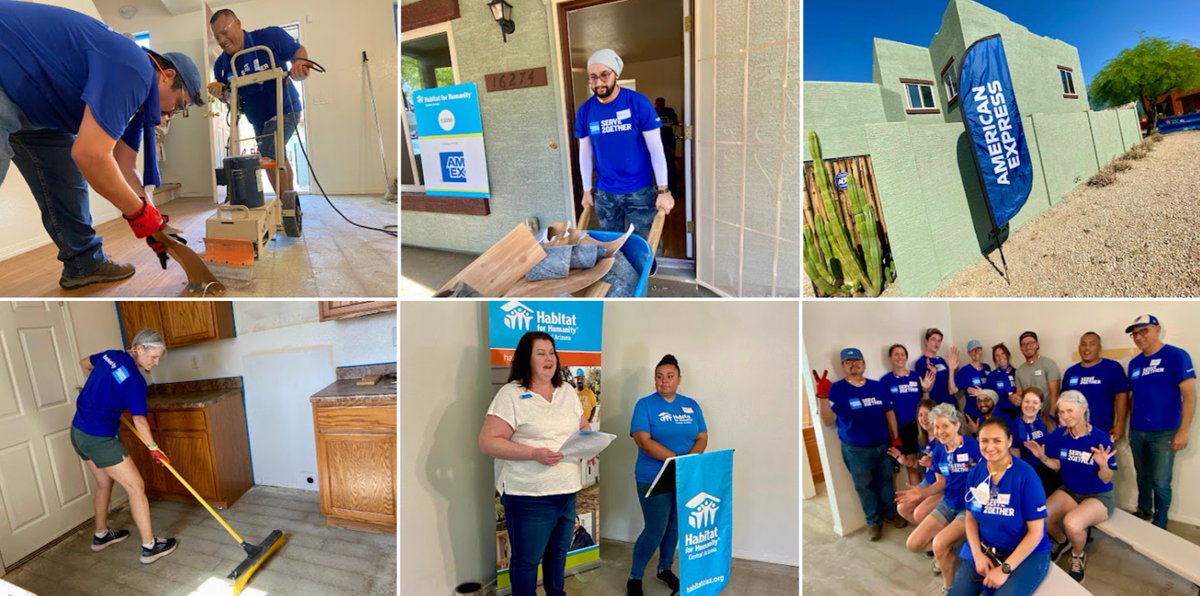 Exciting news! On Saturday we kicked off the renovation of a townhome in Surprise, AZ and we can't wait to see the amazing transformation. Thanks to our dedicated volunteers and sponsorship partner @AmericanExpress for helping us make this possible. Let's make housing affordable