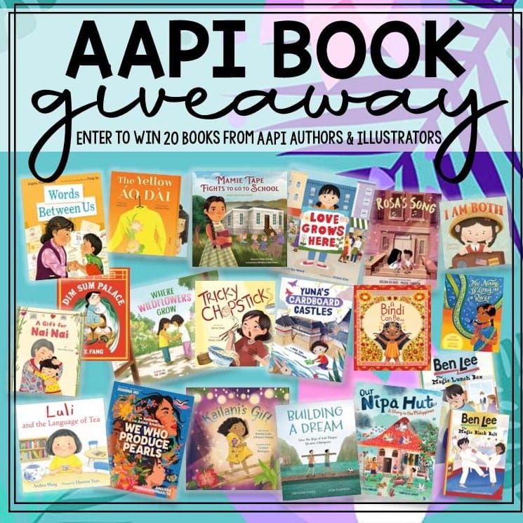 🧵Attention #teachers & #librarians, want the chance to win 20 picture books in this #AAPI #book #giveaway? I'm including LOVE GROWS HERE, words by me and art by Violet Kim. More information below, ends May 7th at 11:59pm CST