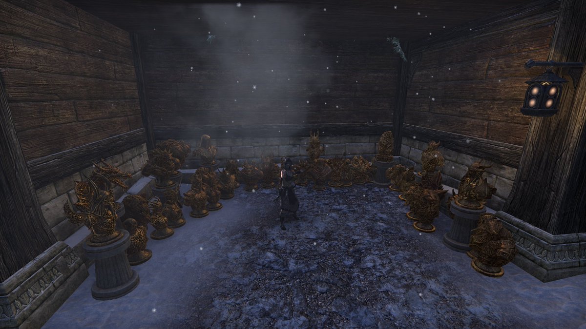 Hey #ESOFam, need a quick way to complete your weekly 'place 35 furnishings' endeavor- but you're out of heartwood, not feeling inspired, or generally hate housing (BOOOOO!).... Just place 35 trophies! Vet or normal work ... as do the ESO+ furnishings! #ESO