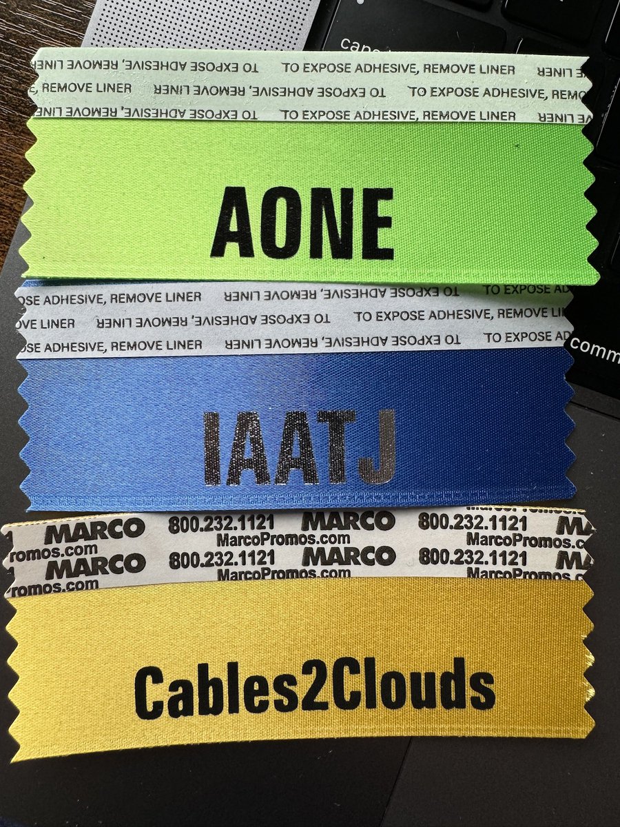 Going to @CiscoLive?! Find us to grab your AONE or @Cables2Clouds badge flags! We also have one for the Members of our It’s All About the Journey Discord! #aone #networkengineer #ciscolive