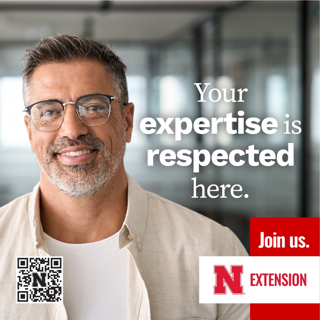 Nebraska Extension is searching for an extension professional who catalyzes opportunities, provides strong regional expertise, leads impactful learning programs, and serves as a coach for communities that are poised to thrive. More info: employment.unl.edu/postings/91042