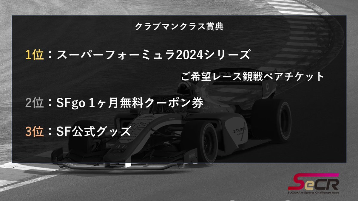 SeCR SUPER FORMULA CHALLENGE 2024 Rd.2 SILVERSTONE EXPERT CLASS
正式結果

賞典対象は
🥇 @tamas9simon（海外選手の為SFgo年間クーポン）
🥈 @kazuu119
🥉 @SyoMomose
の3名となりました‼️
🎉おめでとうございます🎉
#SeCR_SFC
#SFormula