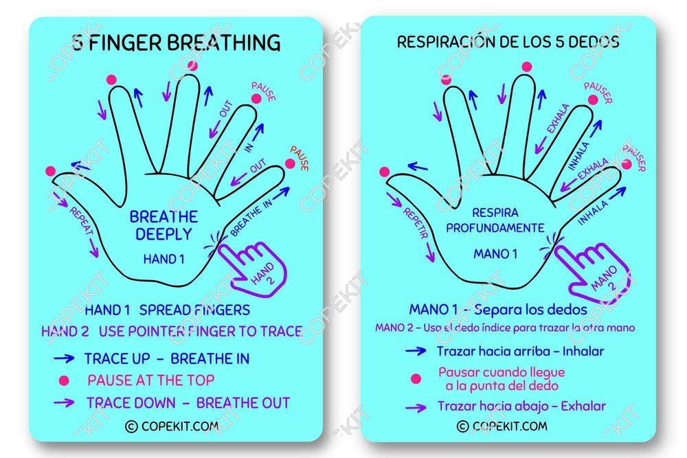 🧠Research shows the 5 Finger Breathing is another great technique that can help ease student anxiety! By activating the parasympathetic nervous system, it brings quick relief, aiding focus and reducing stress. Simple yet powerful-give it a try! #NB4MH💚🖐️#mentalhealthawareness