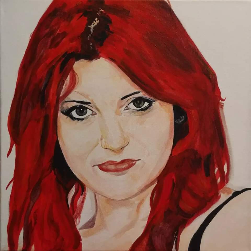 Sweet Saraya celebrates 34 years in wrestling. She was my very first painting in 'The Wrestlers' portrait series over a year ago! @RealsarayaK
 #sweetsaraya #NorwichEngland #RickyKnight 
 #worldassociationofwrestling #aew #waw #wwe #wrestling   #acrylicpainting #Art #artist