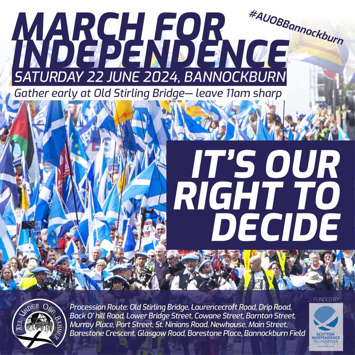 In 2024 it's likewise the people of Scotland who key to winning the fight by making our decision on our streets, in our workplaces & homes, in schools & universities and across civic society. Asserting self determination and making Scotland ungovernable for the British state. (6)