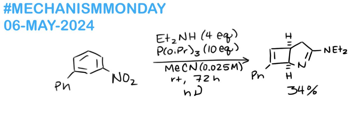 This one was proposed by Jimmy Lauberteaux on LinkedIn! Love this: so strange. #mechanismmonday #realtimechem