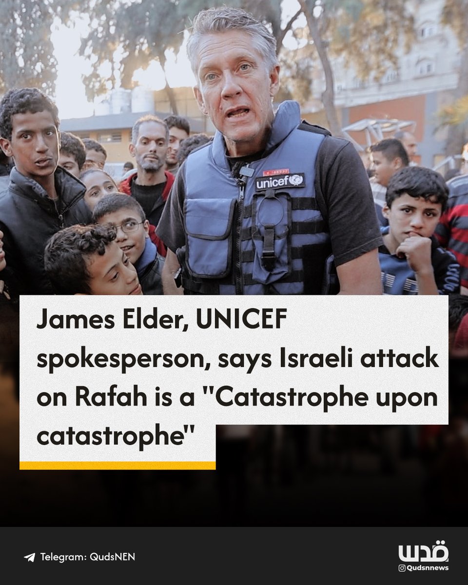 UNICEF spokesperson James Elder told Al Jazeera that an Israeli military offensive on Rafah would be 'horrific' and could lead to a 'catastrophe upon catastrophe.'

Elder emphasized the urgent need for access to essentials like water, sanitation, and food, highlighting the…