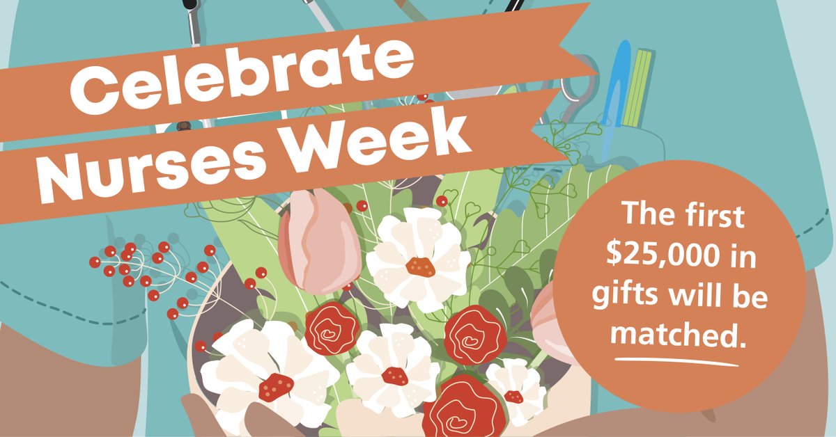 Celebrate Nurses Week May 6-12! 💐💙 Show your appreciation to a Scripps nurse who has made a difference in your life by making a contribution. 💌 The first $25,000 donated will be matched by a generous donor. Match my gift: bit.ly/4aJqNst