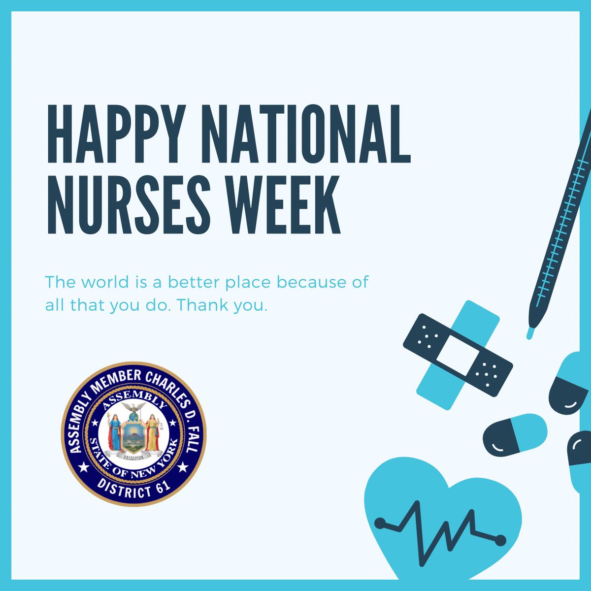 On #NationalNursesWeek, I extend my deepest gratitude to the nurses who selflessly serve our communities. Your dedication and compassion make a world of difference, and we stand with you in your ongoing fight for fair conditions and quality healthcare. Thank you! #District61