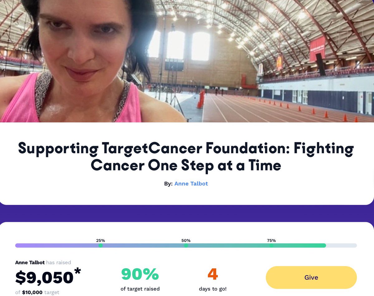 And with that mind-gripping content, you can help get me all the way to goal for my @bostonmarathon fundraiser for @targetcancer: bit.ly/AnneRunsBoston… #running #runningmotivation