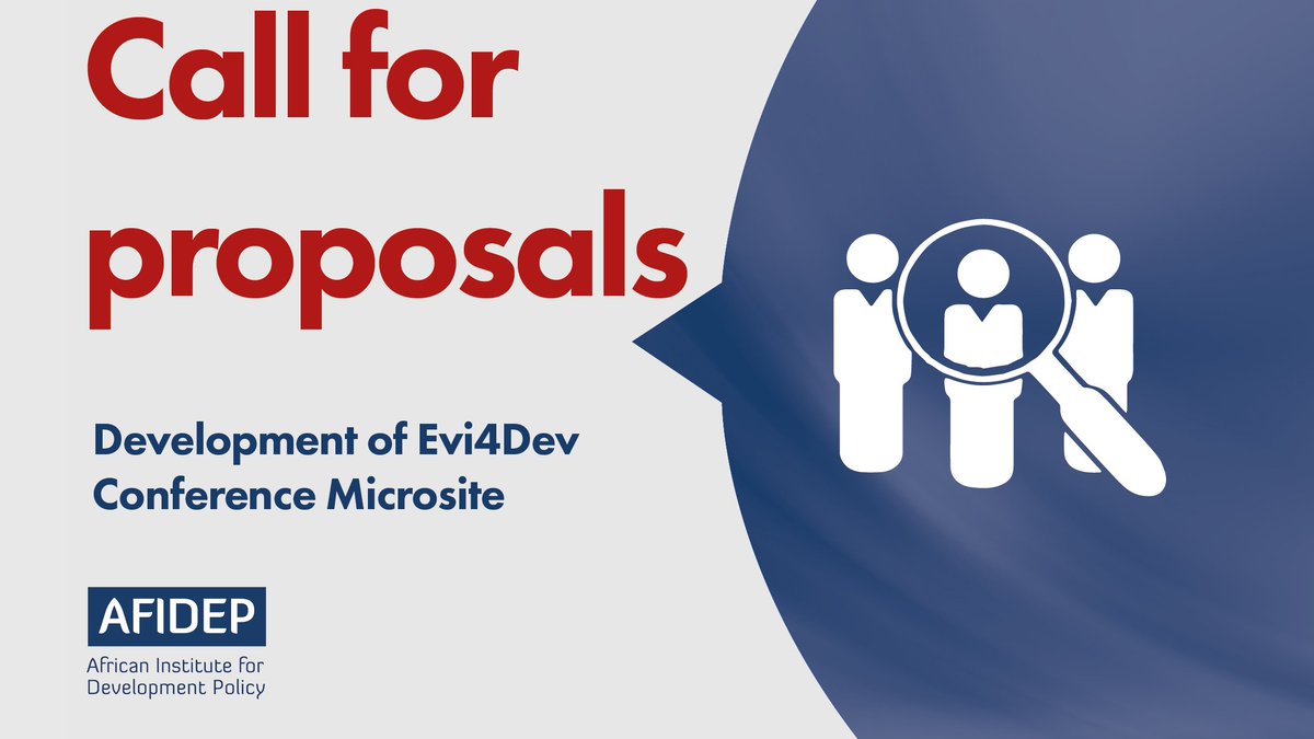 AFIDEP is inviting proposals from reputable and qualified companies with a track record of success in designing and producing digital solutions for nonprofit, education, and non-governmental organisations to design and develop a microsite for the Evi4Dev Conference and provide