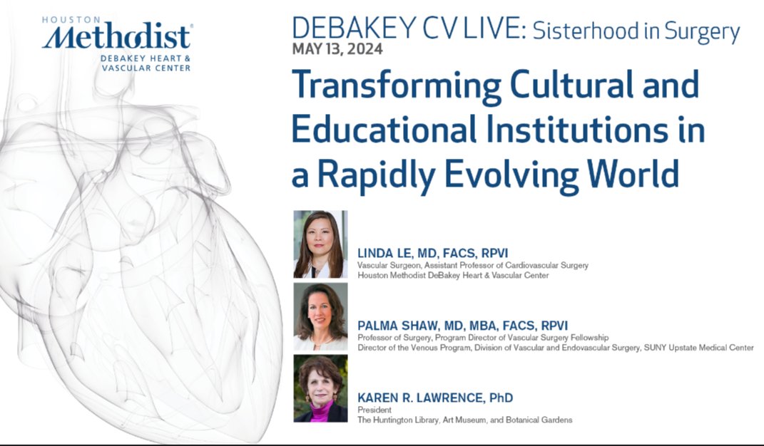 Join us for the Sisterhood in Surgery CV Live on May 13th at 5 pm CST.