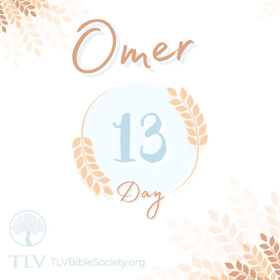 TLVBibleSociety's tweet photo. Day 13 of counting the Omer! ๐พ๐๏ธ
Follow along on our Bible App โก๏ธ https://t.co/JvWVmLuURb
๐link-in-bio
#counttheomer #omer #count #passover #matzah #shavuot #holyspirit #holyspiritcome #countdown #tlv #tlvbible #shalom https://t.co/ZaCECEdo8E