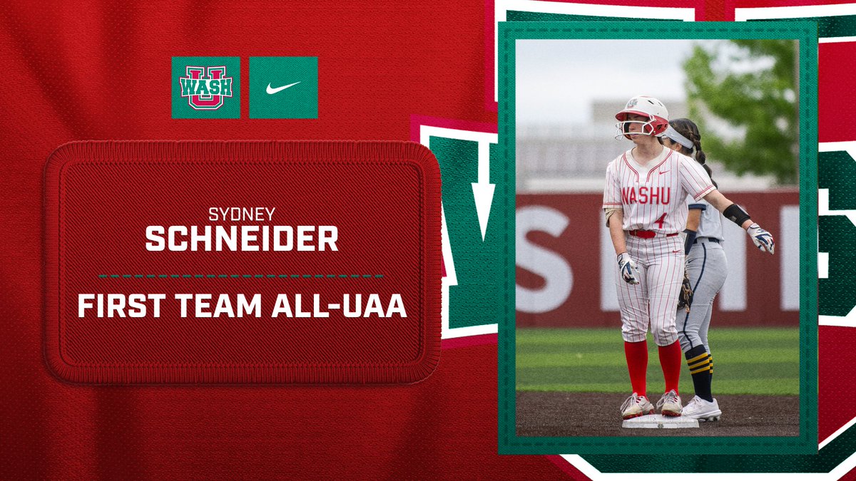 CONGRATULATIONS to our @washusoftball All-UAA selections! + Maria Brooks - UAA Rookie of the Year, First Team + Natalia Pilpil - First Team + Sydney Schneider - First Team