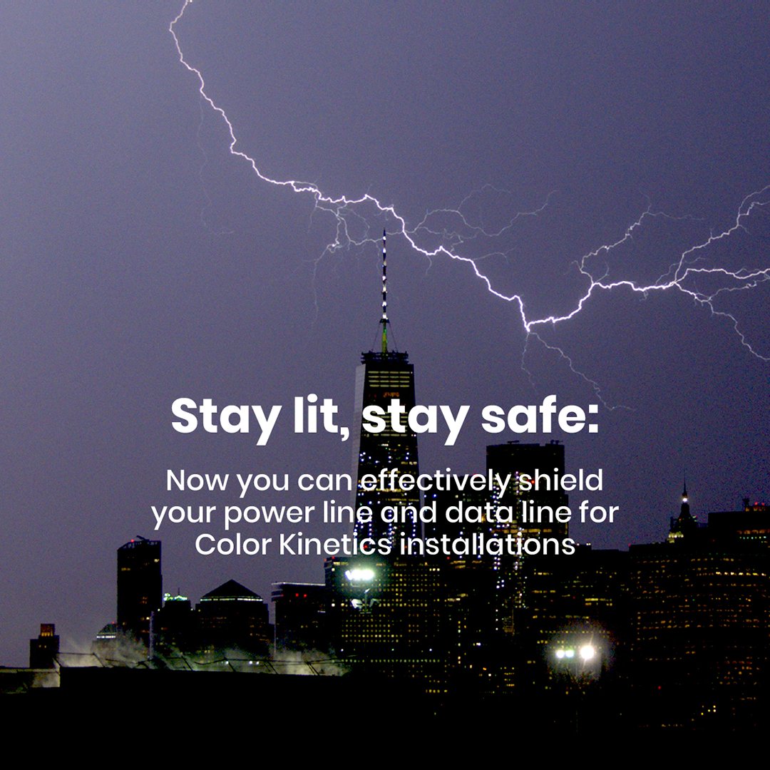 ColorKinetics's tweet image. Lightning isn't just a threat to high buildings; it's an expensive risk to outdoor lighting. #ColorKinetics' Surge Protector Powercore (SPP) helps protect your investments to avoid costly disruptions. 
signify.co/3JNb3ZF

#SurgeProtection #LightningDefense #SPP #outdoorlight