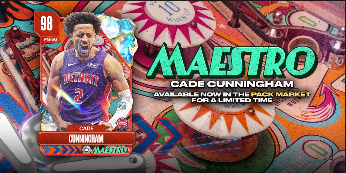 Galaxy Opal Maestro Cade Cunningham is available now in the Pack Market 👀 Available until Friday at 8 AM PT.