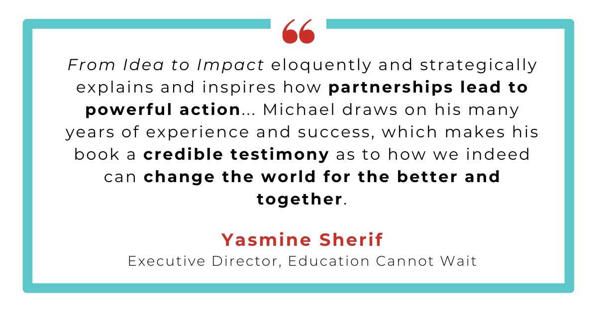 From Ideas to Impact: 'We can change the world for the better and together.' ~@YasmineSherif1 Please retweet if you agree w/this #MondayMotivation & #EducationCannotWait for any child! Check out @GlblCtzn @MickSheldrick's new book: gtly.to/dE-U6r-gC #222MillionDreams✨📚