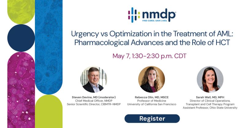 There's still time to save your spot for tomorrow's free webinar on #AML treatment and optimal blood stem cell transplant timing. Get the latest from our expert panel on treatment advances and their impact on patient care. Register now 👉 bit.ly/3UCexV7