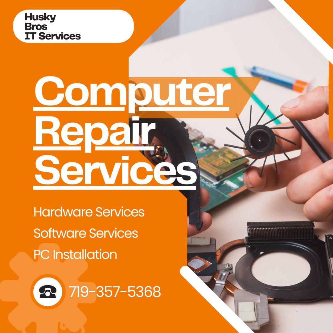 Computer or Laptop not working like it use to and don't know where to take it? Come bring it to Husky Bros IT Services and we will fix it!! Give us a call at 719-357-5368 #Computerproblems #ITRepair  #HuskyBrosITServices #Troubleshoot  #computerrepair #coloradosprings