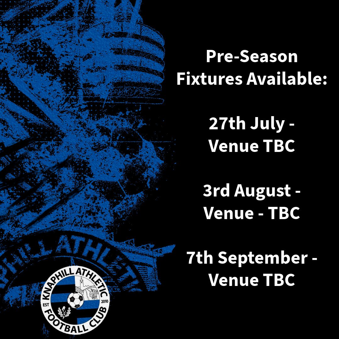 We are also looking for our final 3 pre-season matches. With the firsts and reserves playing on the same day. 🔵⚫️