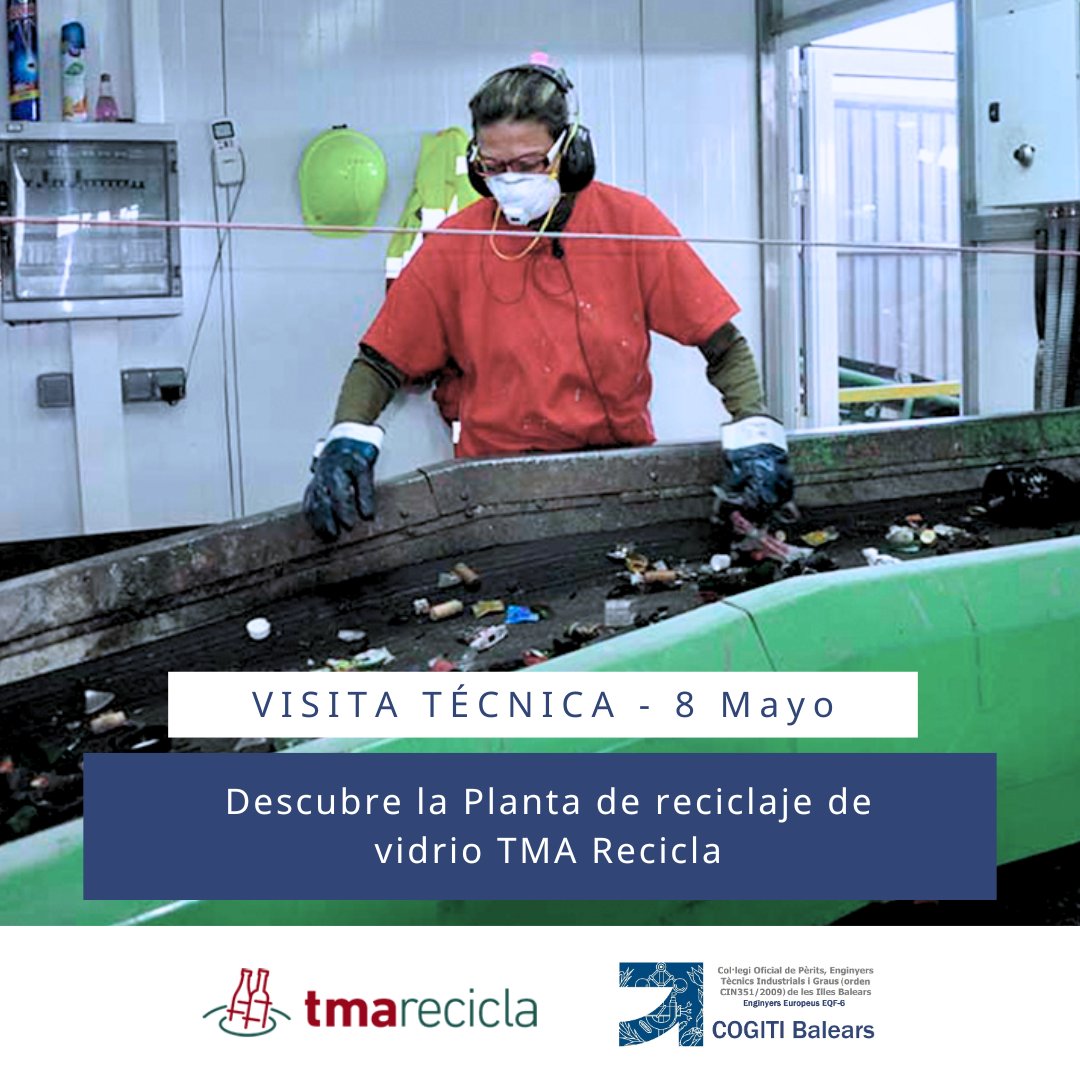 Hemos organizado una visita técnica a las instalaciones de la planta de reciclaje de vidrio de TMA Recicla.

Inscríbete enviando un email a coetima@coeti-balears.com.

📆 8 de mayo a las 9:30 horas
📍 C/ Fonoll, 28 - Polígono Industrial Ses Veles, Bunyola

#tmarecicla #Bunyola