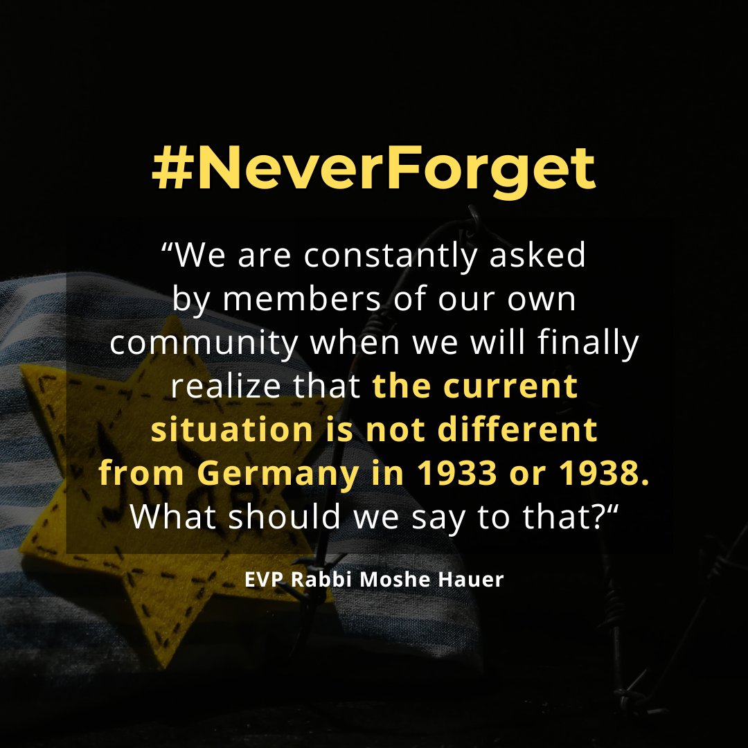 “We are constantly asked by members of our own community when we will finally realize that the current situation is not different from Germany in 1933 or 1938. What should we say to that?“ Read our EVP Rabbi Moshe Hauer’s full Yom Hashoah message here: ou.org/the-feds-power…