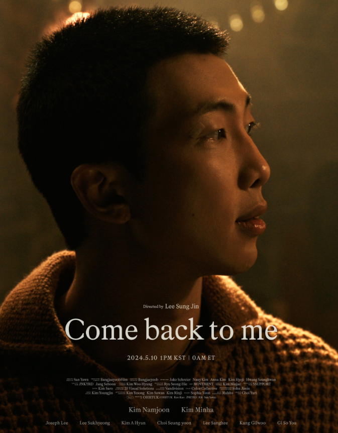 RM of BTS in new posters for 'Come back to me', out May 10th.